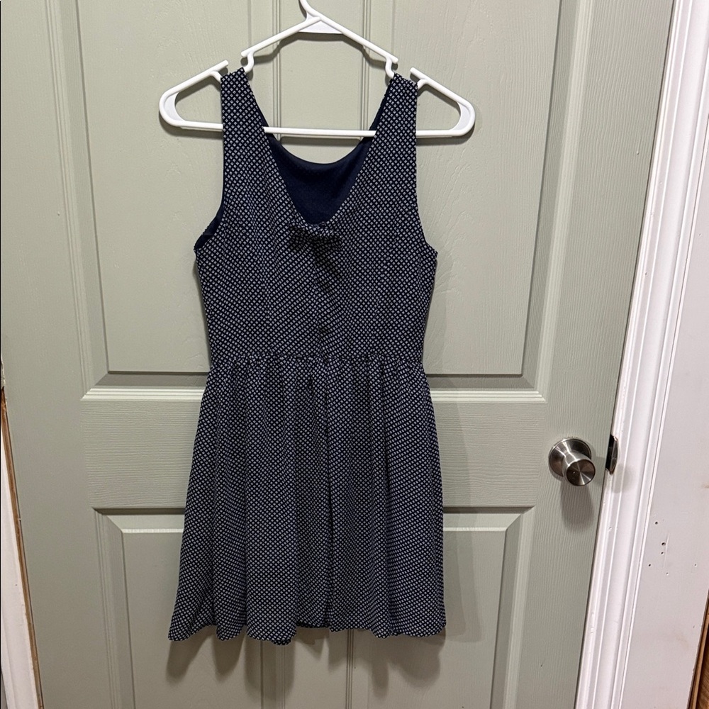Navy Blue Polka Dot Dress